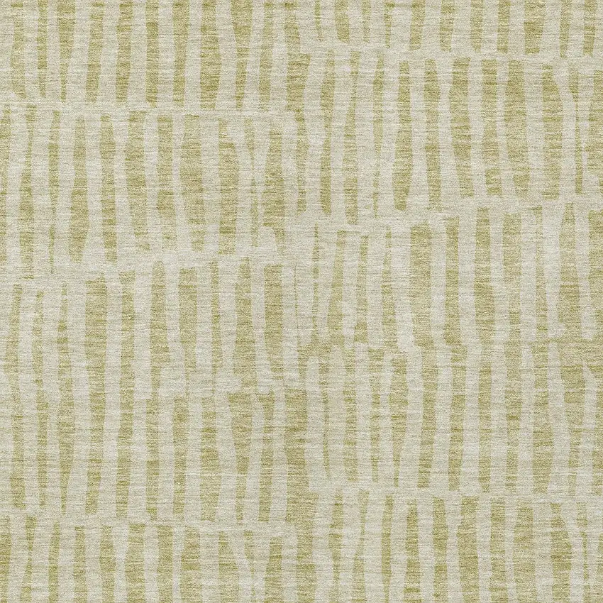 Beige And Tan Striped Washable Indoor Outdoor Area Rug Photo 6