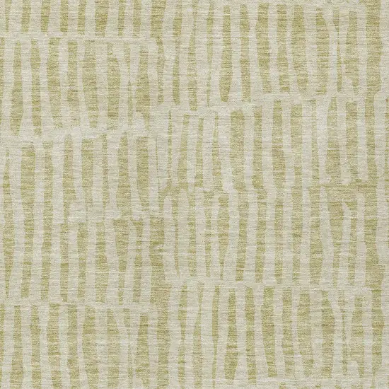 Beige And Tan Striped Washable Indoor Outdoor Area Rug Photo 6