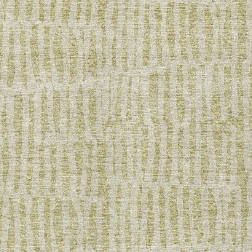 Beige And Tan Striped Washable Indoor Outdoor Area Rug Photo 6