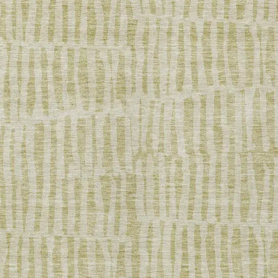 Beige And Tan Striped Washable Indoor Outdoor Area Rug Photo 6
