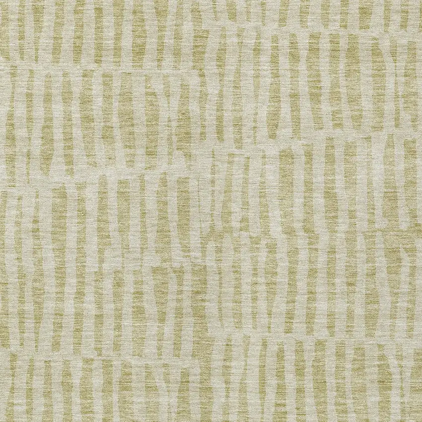 Beige And Tan Striped Washable Indoor Outdoor Area Rug Photo 6