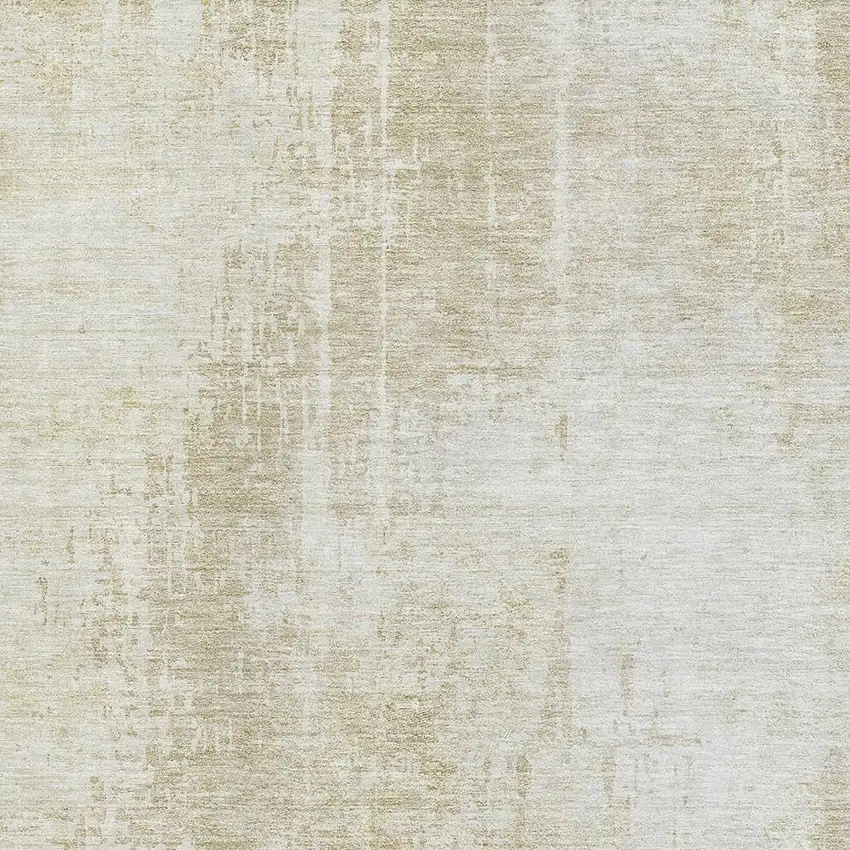 Beige And Taupe Abstract Washable Area Rug With UV Protection Photo 4