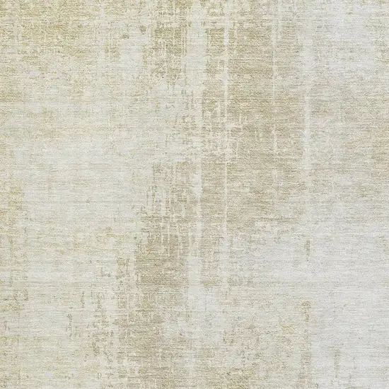 Beige And Taupe Abstract Washable Area Rug With UV Protection Photo 7