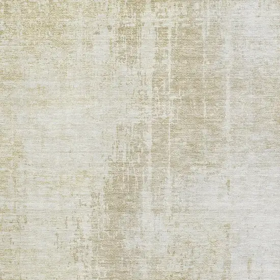 Beige And Taupe Abstract Washable Area Rug With UV Protection Photo 4