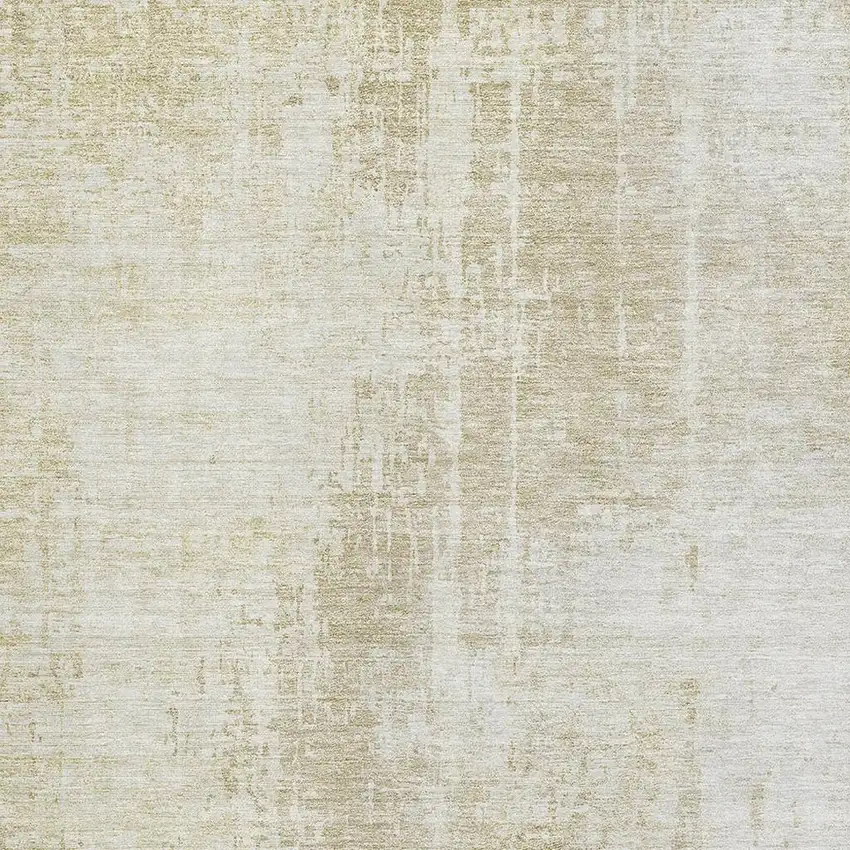 Beige And Taupe Abstract Washable Area Rug With UV Protection Photo 4