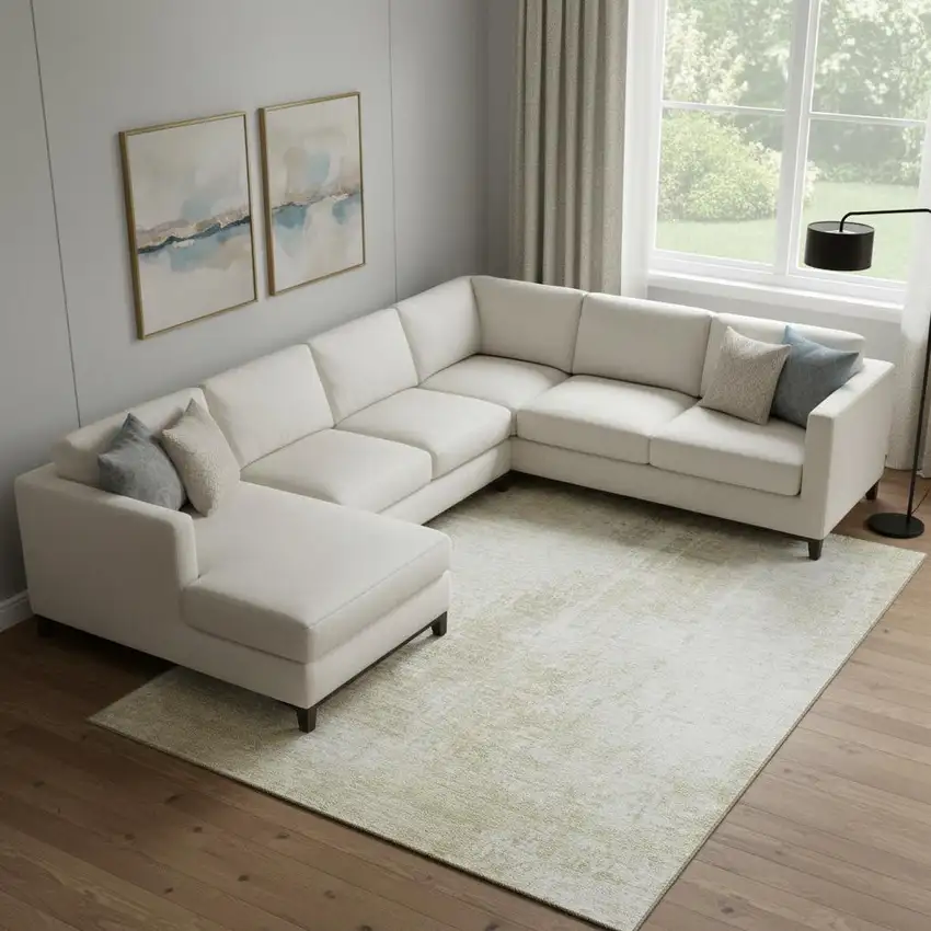 Beige And Taupe Abstract Washable Area Rug With UV Protection Photo 1