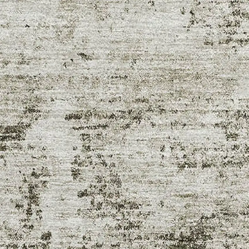 Beige And Taupe Abstract Washable Area Rug With UV Protection Photo 2