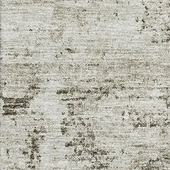 Beige And Taupe Abstract Washable Area Rug With UV Protection Photo 2