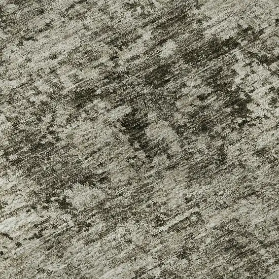 Beige And Taupe Abstract Washable Area Rug With UV Protection Photo 9