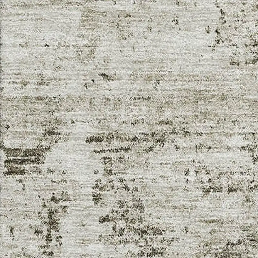 Beige And Taupe Abstract Washable Area Rug With UV Protection Photo 2