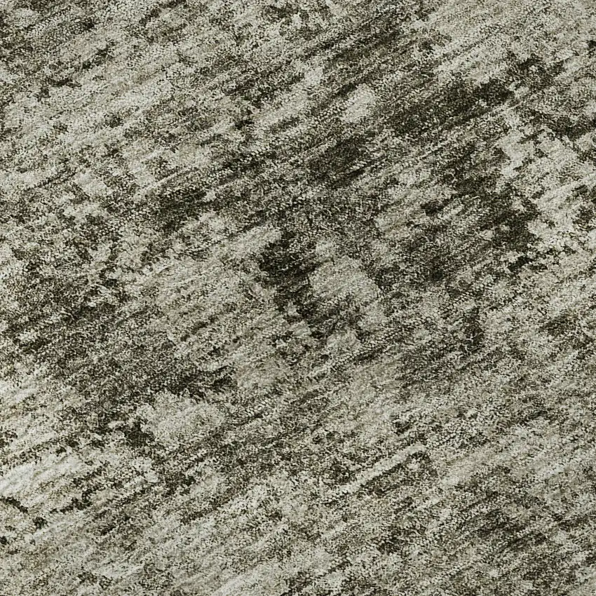 Beige And Taupe Abstract Washable Area Rug With UV Protection Photo 9