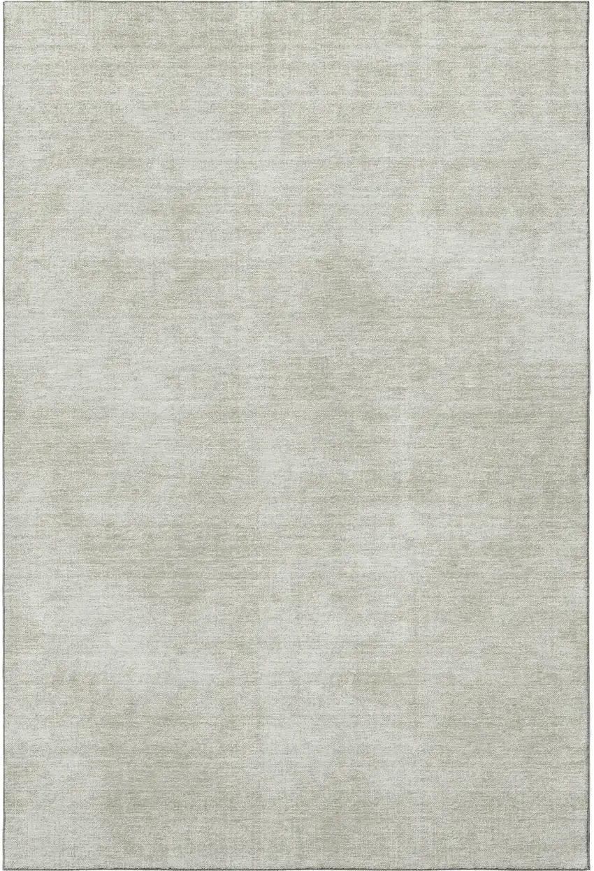 Beige And Taupe Abstract Washable Area Rug With UV Protection Photo 3