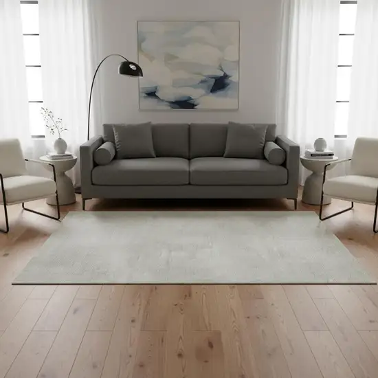 Beige And Taupe Abstract Washable Area Rug With UV Protection Photo 2