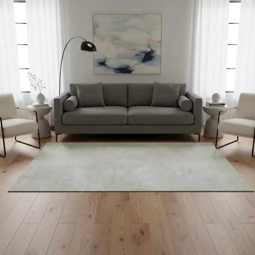 Beige And Taupe Abstract Washable Area Rug With UV Protection Photo 2