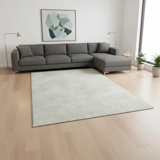 Beige And Taupe Abstract Washable Area Rug With UV Protection Photo 2