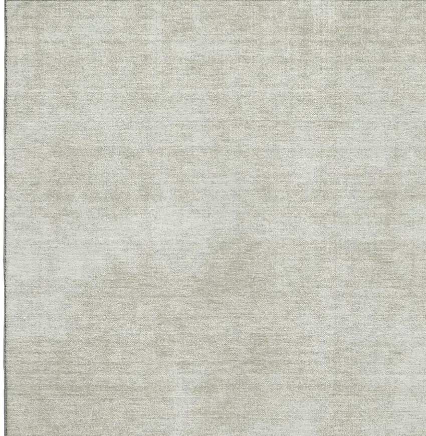 Beige And Taupe Abstract Washable Area Rug With UV Protection Photo 2