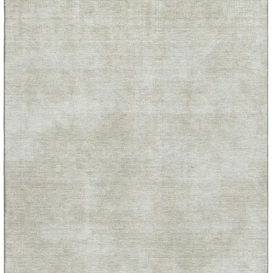 Beige And Taupe Abstract Washable Area Rug With UV Protection Photo 3
