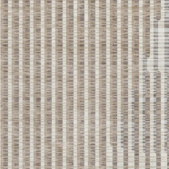 Beige And Taupe Geometric Washable Area Rug With UV Protection Photo 2