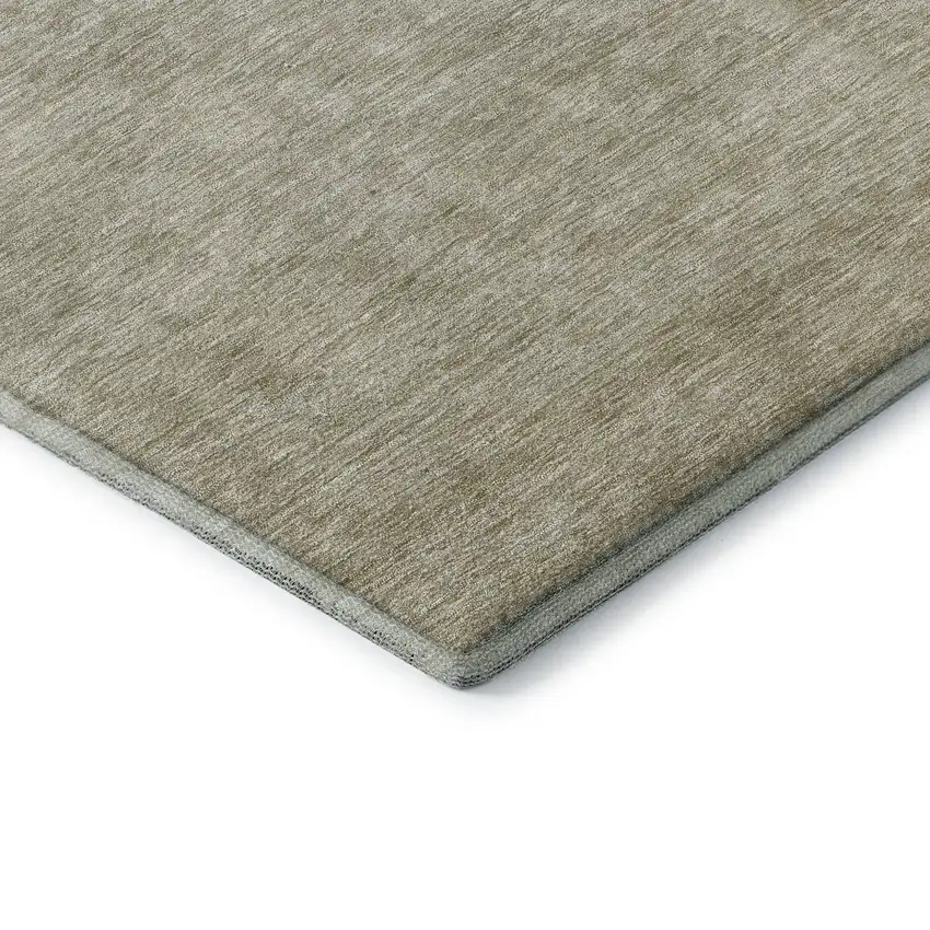 Beige And Taupe Ombre Washable Area Rug With UV Protection Photo 7
