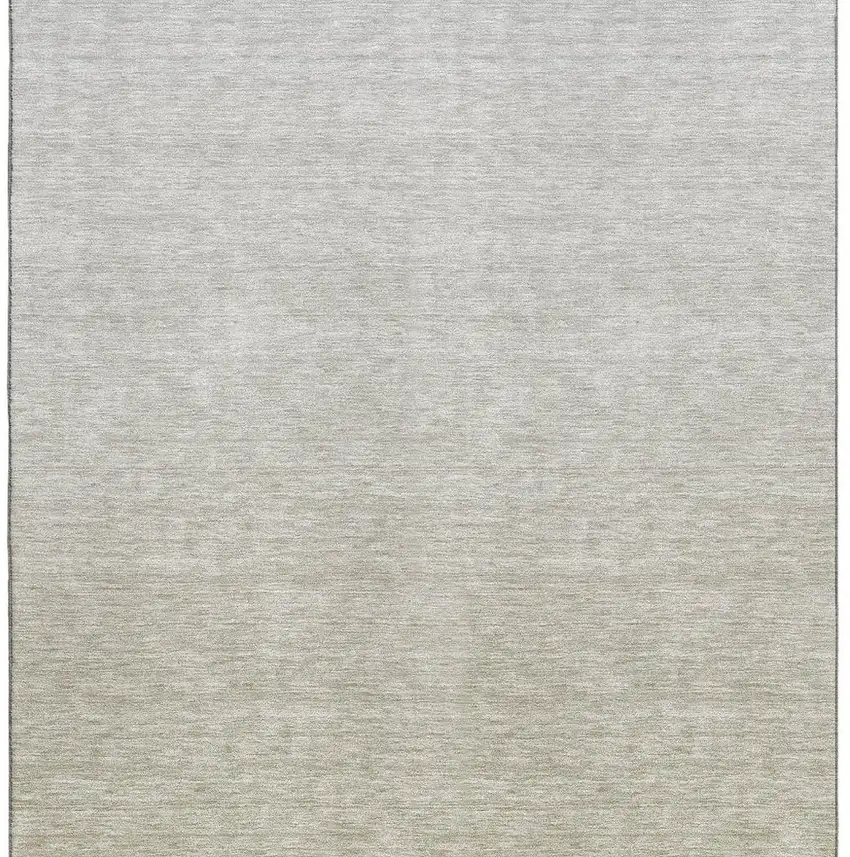 Beige And Taupe Ombre Washable Area Rug With UV Protection Photo 4