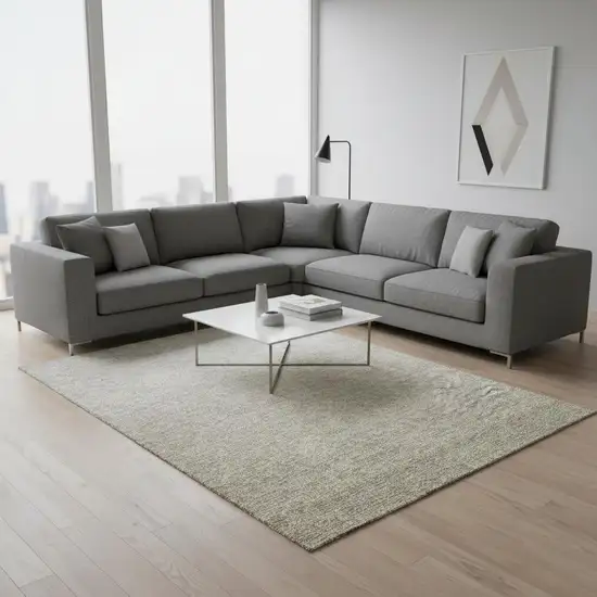 Beige And Taupe Ombre Washable Area Rug With UV Protection Photo 2