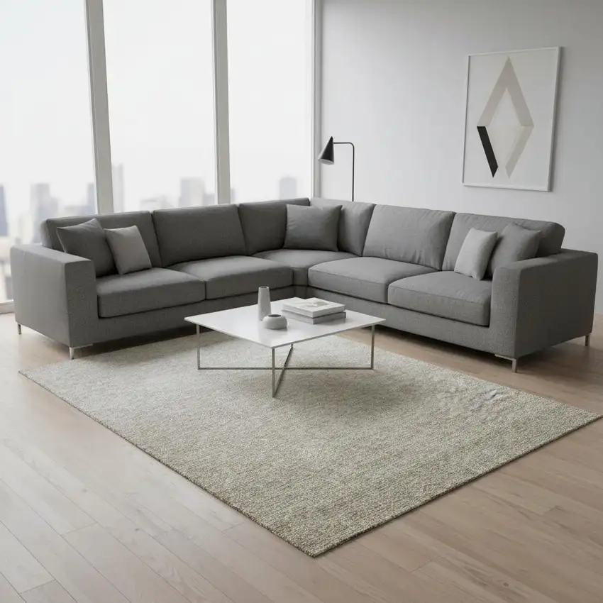 Beige And Taupe Ombre Washable Area Rug With UV Protection Photo 2