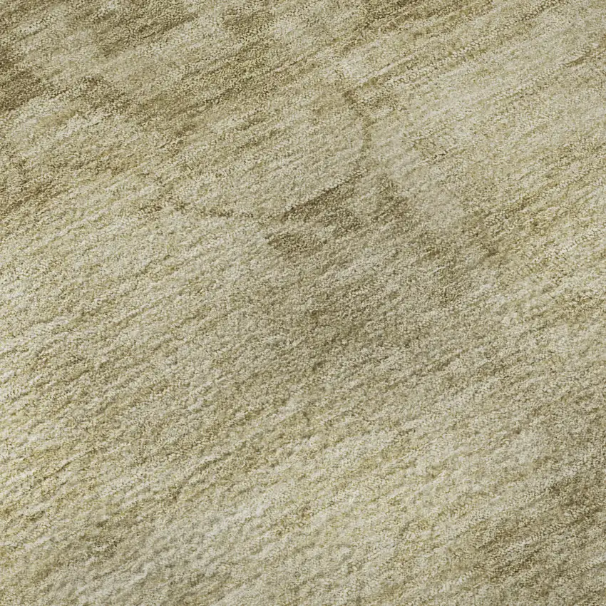 Beige And Taupe Oriental Washable Area Rug With UV Protection Photo 9