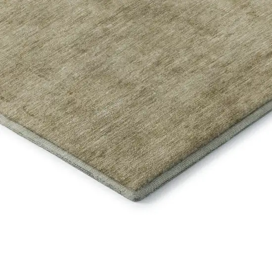 Beige And Taupe Oriental Washable Area Rug With UV Protection Photo 7