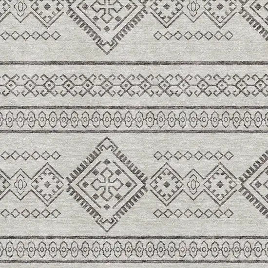 Beige And Taupe Southwestern Washable Area Rug With UV Protection Photo 3