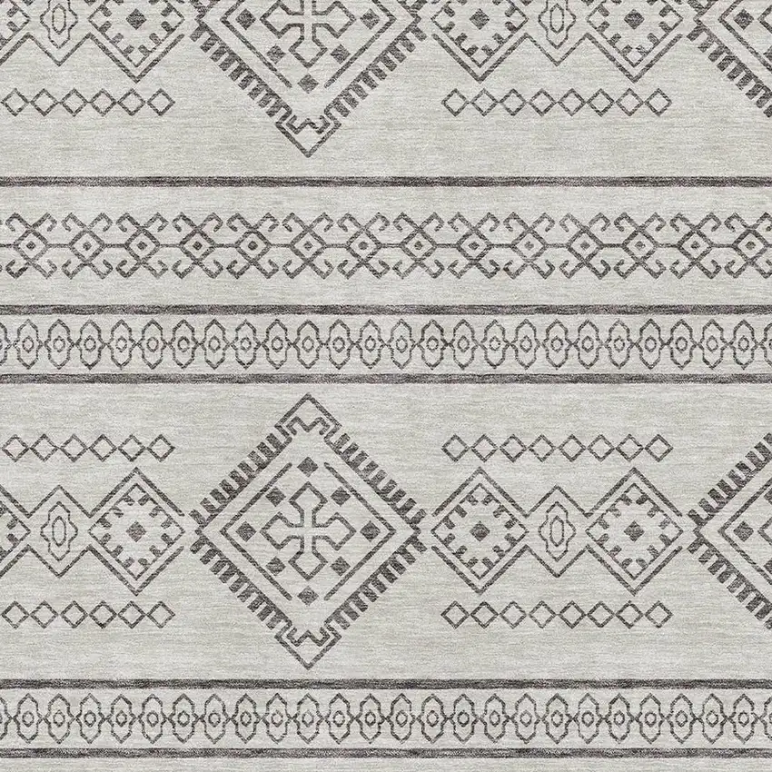 Beige And Taupe Southwestern Washable Area Rug With UV Protection Photo 3