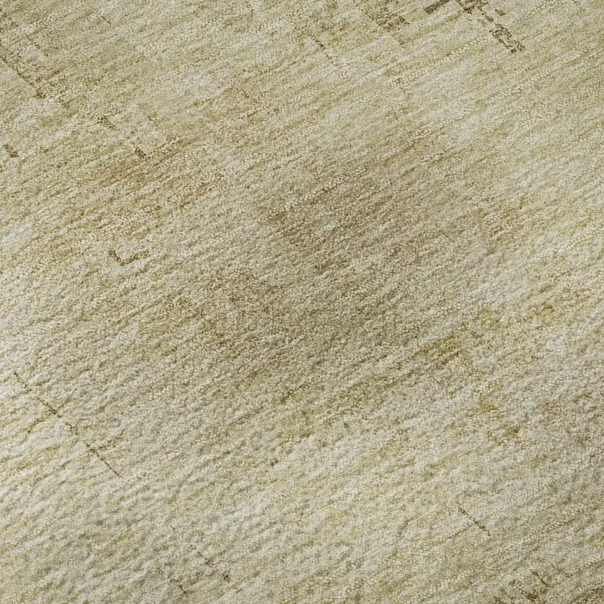 Beige And Wheat Abstract Washable Area Rug With UV Protection Photo 2