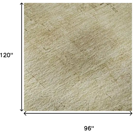 Beige And Wheat Abstract Washable Area Rug With UV Protection Photo 9