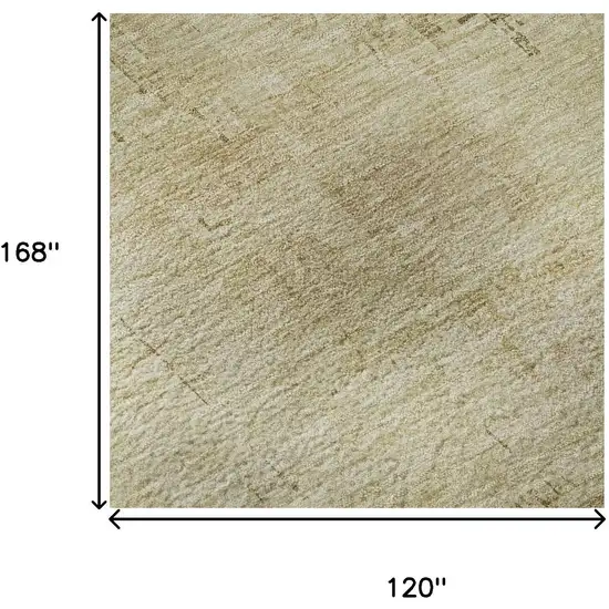 Beige And Wheat Abstract Washable Area Rug With UV Protection Photo 8