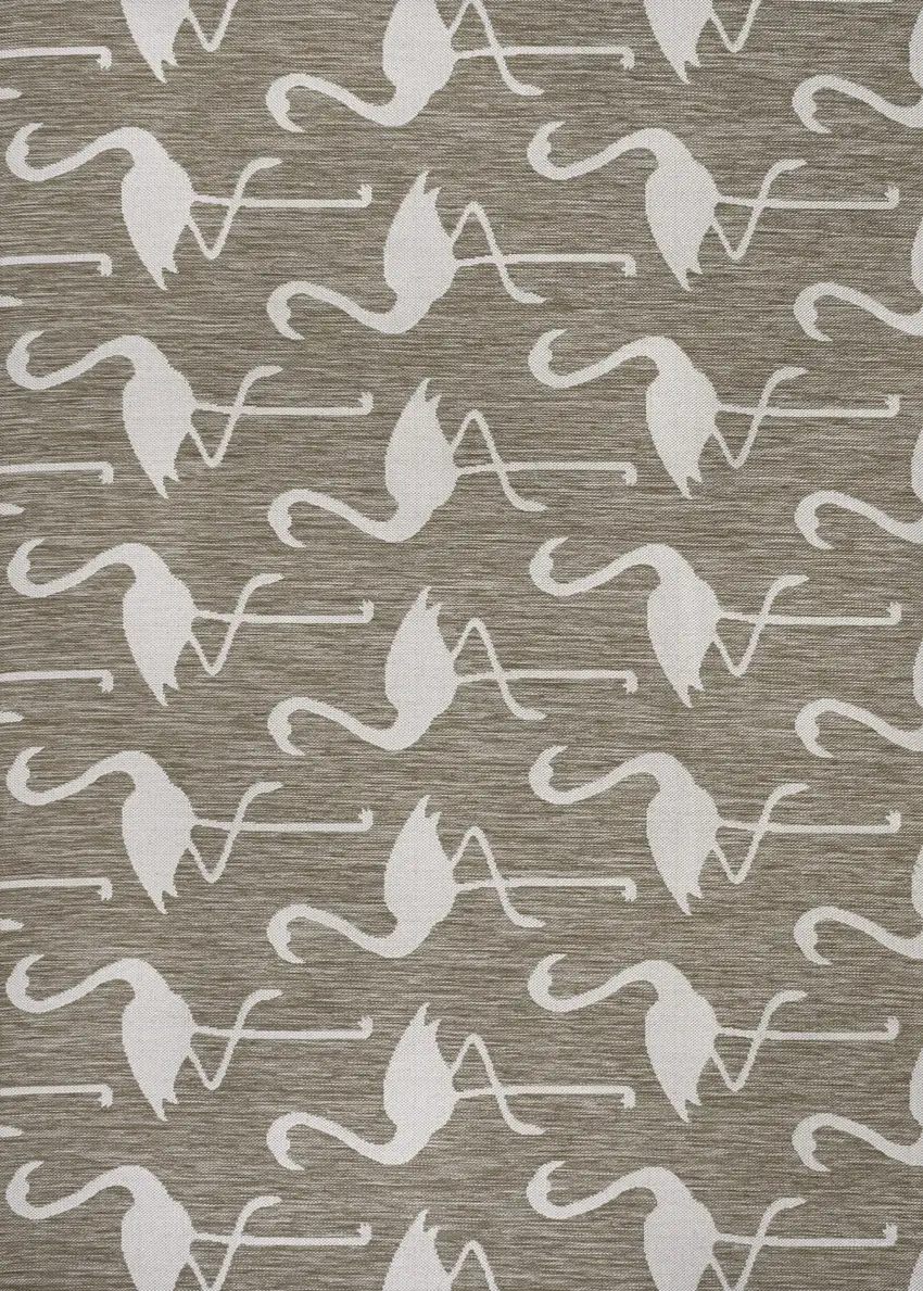 Beige And White Animal Print Indoor Outdoor Area Rug Photo 3