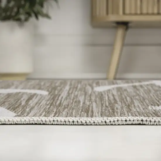 Beige And White Animal Print Indoor Outdoor Area Rug Photo 9