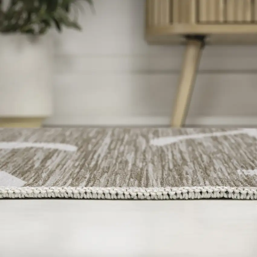 Beige And White Animal Print Indoor Outdoor Area Rug Photo 9