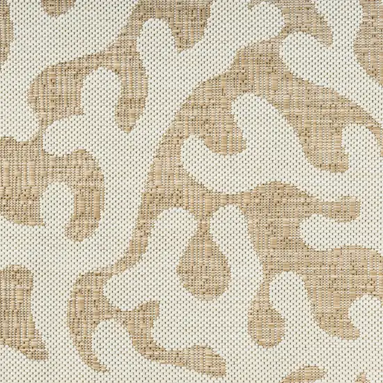 Beige And White Coral Area Rug Photo 9