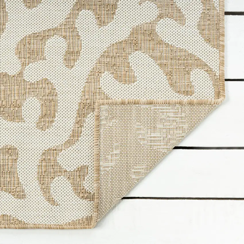Beige And White Coral Area Rug Photo 9