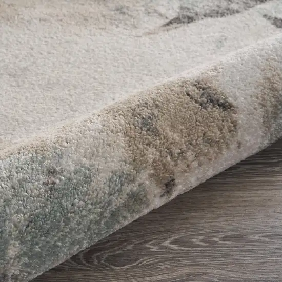 Beige And White Floral Area Rug Photo 6