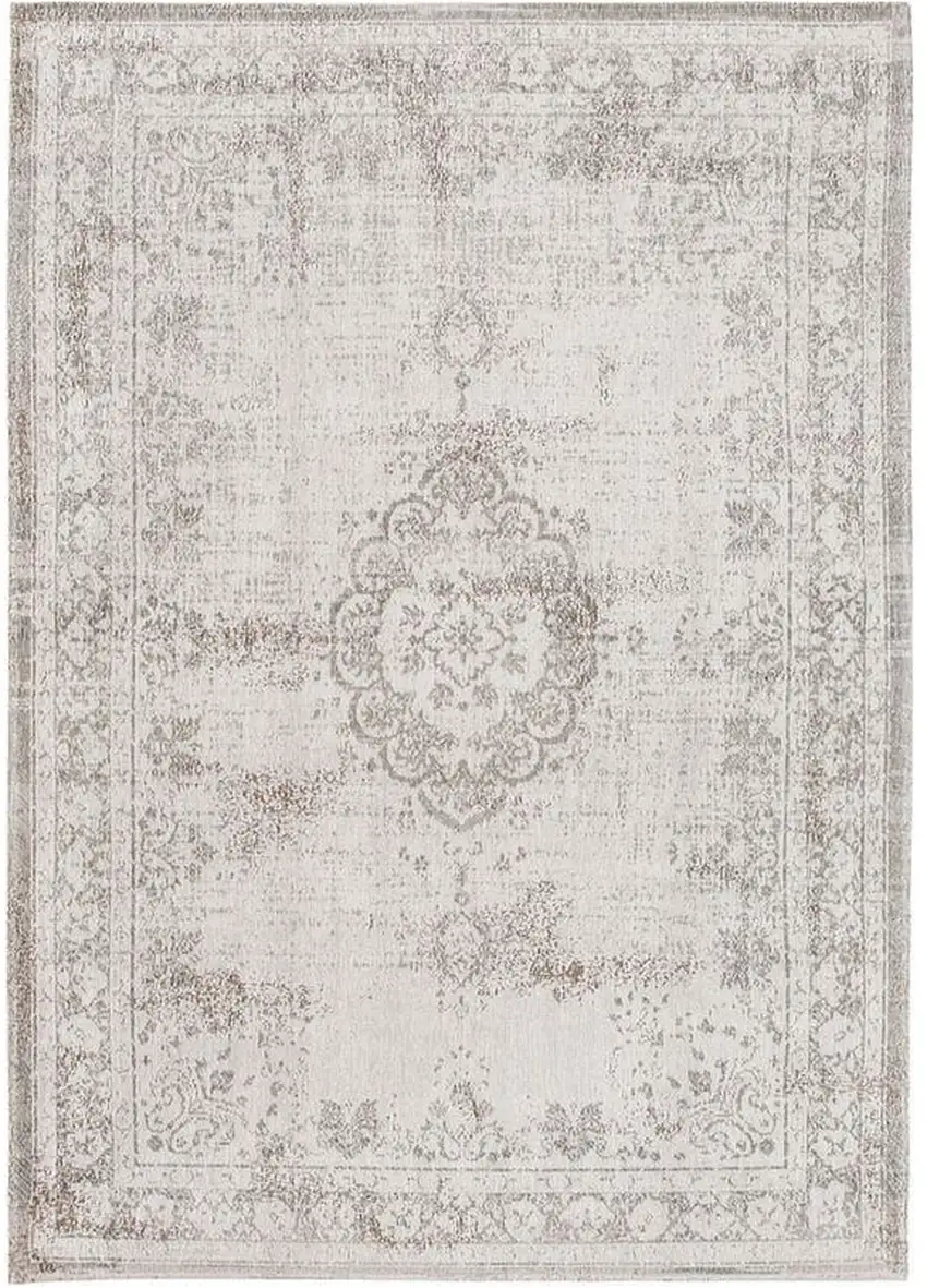 Beige And White Medallion ,Washable, Area Rug Photo 2