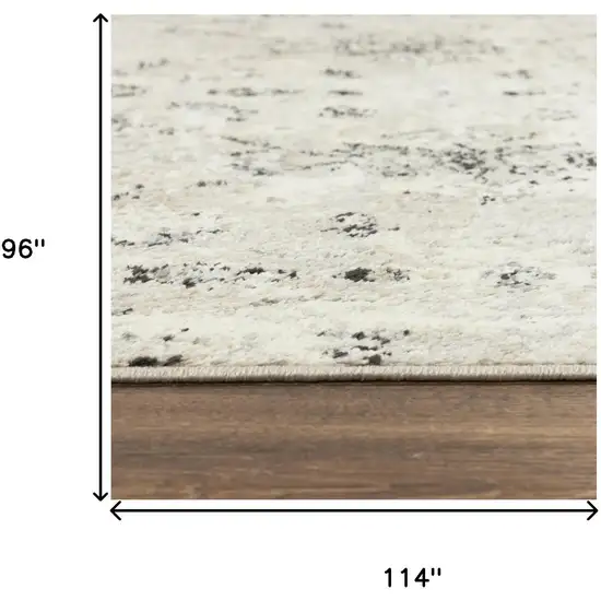 Beige Black And Ivory Oriental Area Rug Photo 6