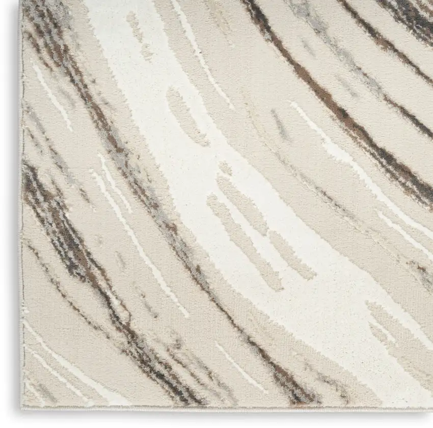 Beige Black and Gray Abstract Non Skid Area Rug Photo 6