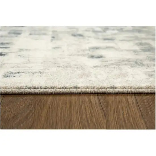 Blue and Beige Abstract Area Rug Photo 6