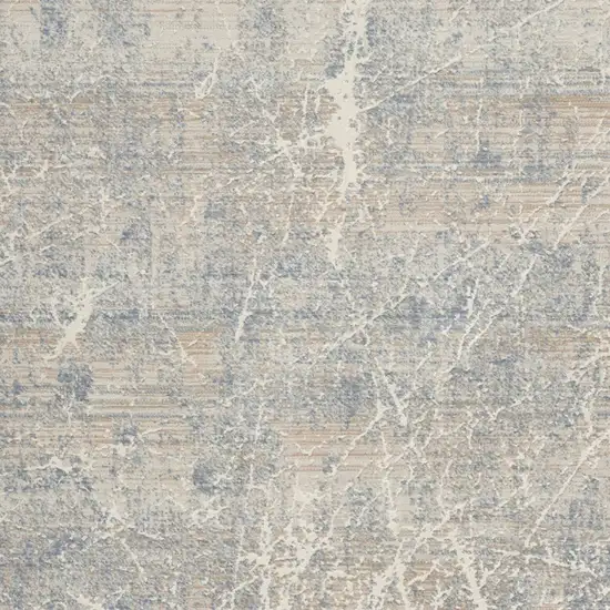 Beige Blue And Brown Abstract Area Rug Photo 7