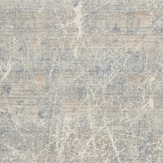 Beige Blue And Brown Abstract Area Rug Photo 7