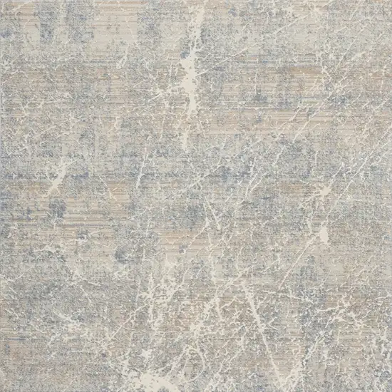 Beige Blue And Brown Abstract Area Rug Photo 8