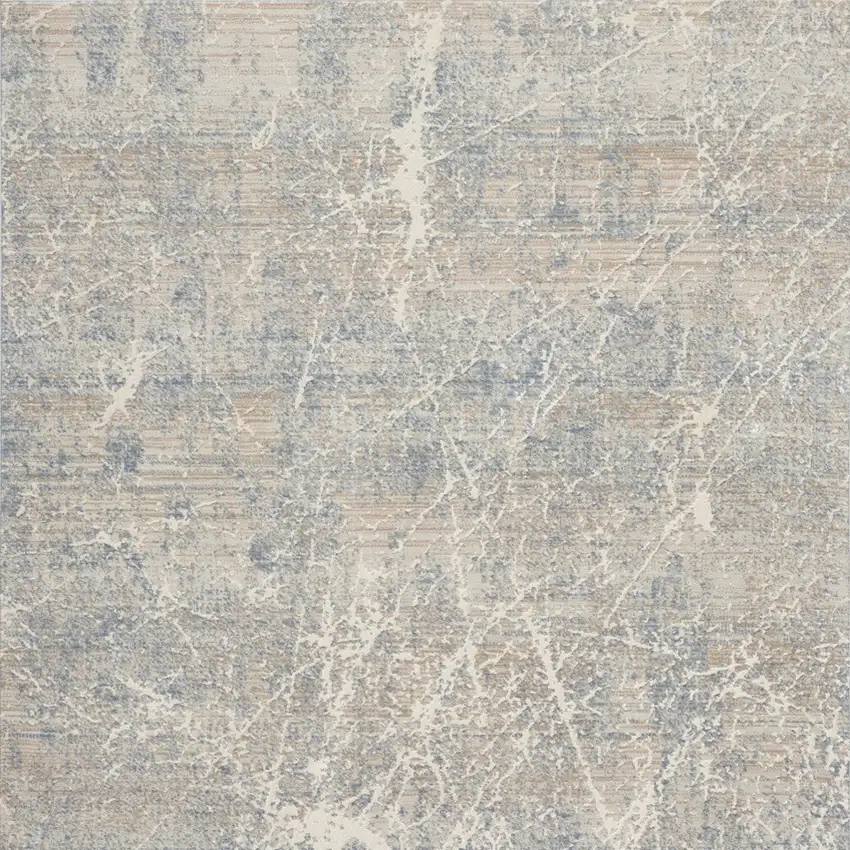 Beige Blue And Brown Abstract Area Rug Photo 8