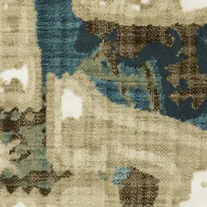 Photo of Beige Blue And Brown Abstract Area Rug
