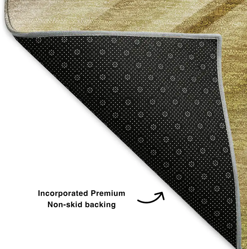 Beige Blue And Ivory Abstract Washable Area Rug With UV Protection Photo 7