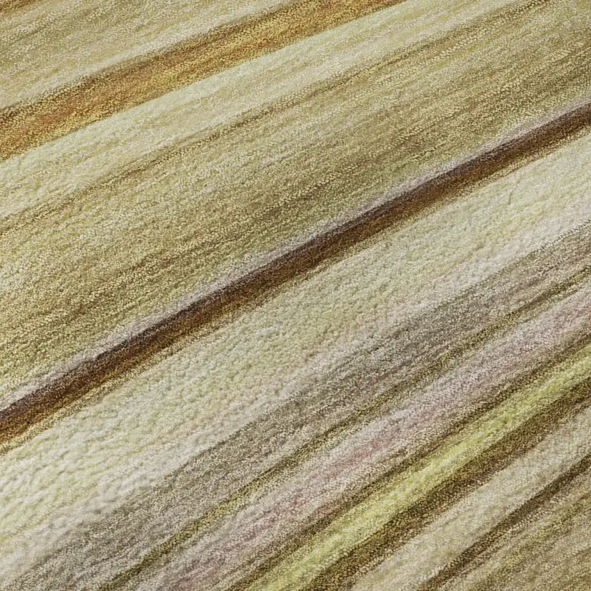 Beige Blue And Ivory Abstract Washable Area Rug With UV Protection Photo 3